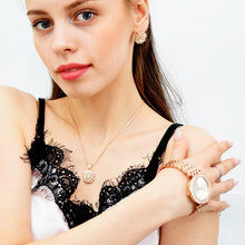Load image into Gallery viewer, Shengke Quartz Watch Rose Gold Women Jewelry Set SK  Watches Earrings Necklace Women's Day Gift