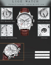 Load image into Gallery viewer, Men's Fashion Sport Quartz Clock Men's Watches Brand Luxury Leather Business