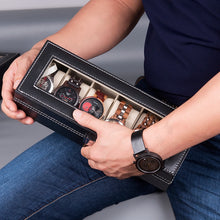 Load image into Gallery viewer, Leatherette Wrist Watch Display Box Organizer Storage Box Watch Holder
