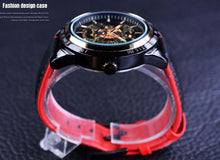 Load image into Gallery viewer, Motorcycle Design Genuine Black Belt Skeleton Men's Automatic Watch