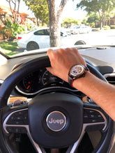 Load image into Gallery viewer, Motorcycle Design Genuine Black Belt Skeleton Men's Automatic Watch
