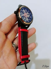 Load image into Gallery viewer, Motorcycle Design Genuine Black Belt Skeleton Men's Automatic Watch