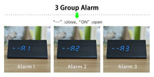 Load image into Gallery viewer, FiBiSonic Wood Digital LED Alarm Clock, Sound Control Wooden Alarm Clock LED Desktop&Table Clock with Temperature
