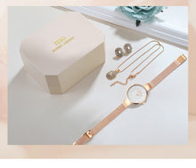 Load image into Gallery viewer, IBSO Luxury Women Set Earrings Necklace Watches 2019 New Fashion Stainless Steel Ladies Watches With Jewelry Set Gifts For Women