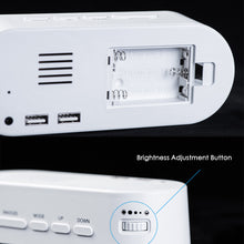 Load image into Gallery viewer, Table Digital Clock LED Temperature Display Thermometer Smart Table Clock