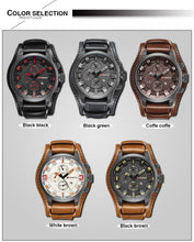 Load image into Gallery viewer, Top Brand Luxury Clocks Date Sport Military Leather Strap Men's Watches