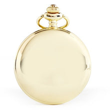 Load image into Gallery viewer, Retro Smooth Men Black Pocket Watch Silver Polish Quartz Fob Pocket Watches Pendant with Chain