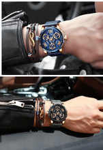 Load image into Gallery viewer, Luxury Brand Sports Skeleton Military Quartz Hollow Leather Men's Watches