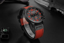 Load image into Gallery viewer, Top Brand Sport Wrist Watch Chronograph Quartz Military Genuine Leather