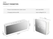 Load image into Gallery viewer, Multi-Function LED Table Clock Digital Modern Mirror Alarm Clocks