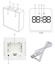 Load image into Gallery viewer, Multi-Function LED Table Clock Digital Modern Mirror Alarm Clocks