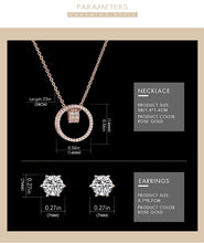 Load image into Gallery viewer, SK Creative Luxury Jewelry Set Woman  Gift Watch Earring Necklace Watch Set for Women Watches Crystal Rose Gold Watch Bangle