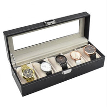 Load image into Gallery viewer, PU Leather Watch Holder Organizer With Lock for Quartz Watches Jewelry Boxes
