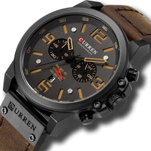 Load image into Gallery viewer, Top Brand Sport Wrist Watch Chronograph Quartz Military Genuine Leather