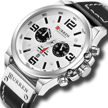 Load image into Gallery viewer, Top Brand Sport Wrist Watch Chronograph Quartz Military Genuine Leather