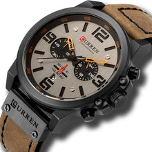 Load image into Gallery viewer, Top Brand Sport Wrist Watch Chronograph Quartz Military Genuine Leather