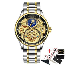Load image into Gallery viewer, 2020 New Luxury Blue Gold Skeleton Automatic Self-Wind Watch