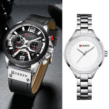 Load image into Gallery viewer, Curren Couple Watch Set 2020 Casual Chronograph Watch Men Rose Gold Women Watches Ladies For Lovers Wristwatch Relogio Feminino
