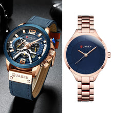 Load image into Gallery viewer, Curren Couple Watch Set 2020 Casual Chronograph Watch Men Rose Gold Women Watches Ladies For Lovers Wristwatch Relogio Feminino