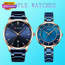 Load image into Gallery viewer, Couple Watch Set 2020 Curren Watches For Man And Woman Minimalist Golden Watches For Lovers Business Wristwatch Relogio Feminino