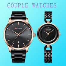 Load image into Gallery viewer, Couple Watch Set 2020 Curren Watches For Man And Woman Minimalist Golden Watches For Lovers Business Wristwatch Relogio Feminino