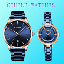 Load image into Gallery viewer, Couple Watch Set 2020 Curren Watches For Man And Woman Minimalist Golden Watches For Lovers Business Wristwatch Relogio Feminino