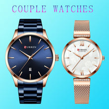 Load image into Gallery viewer, Couple Watch Set 2020 Curren Watches For Man And Woman Minimalist Golden Watches For Lovers Business Wristwatch Relogio Feminino