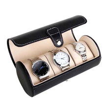 Load image into Gallery viewer, Luxury Watch Display Gift Box Case Roll 3 Slot Wristwatch PU Leather