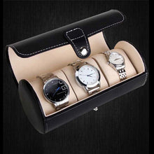 Load image into Gallery viewer, Luxury Watch Display Gift Box Case Roll 3 Slot Wristwatch PU Leather