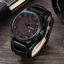 Load image into Gallery viewer, Top Brand Luxury Clocks Date Sport Military Leather Strap Men's Watches