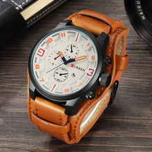 Load image into Gallery viewer, Top Brand Luxury Clocks Date Sport Military Leather Strap Men's Watches