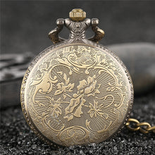 Load image into Gallery viewer, Rock Fashion Pocket Watch Skull Stars Skeleton Carving Pendant Chain Rebellious Gothic Hollow Clock Hot Cool Gifts for Men Women