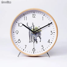 Load image into Gallery viewer, Table Clock Desktop Living Room Simple Solid Wood Clock Modern Large Pendulum Clock Creative Minimalist Ornaments