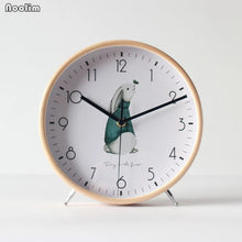 Load image into Gallery viewer, Table Clock Desktop Living Room Simple Solid Wood Clock Modern Large Pendulum Clock Creative Minimalist Ornaments