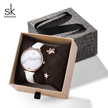 Load image into Gallery viewer, Shengke Rose Gold Bracelet Watches Women Set 2019 New Ladies Fashion Quartz Watch with Crystal Star Xmas Gift Set For Women