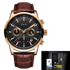 Men's Fashion Sport Quartz Clock Men's Watches Brand Luxury Leather Business