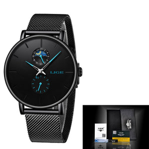 Top Brand Luxury Fashion Watch Steel Ultra-Thin Casual Wrist Watch Quartz Clock