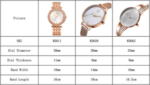 Shengke Quartz Watch Rose Gold Women Jewelry Set SK  Watches Earrings Necklace Women's Day Gift