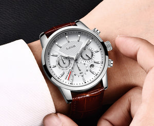 Men's Fashion Sport Quartz Clock Men's Watches Brand Luxury Leather Business