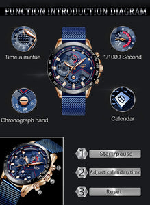 Top Brand Luxury Fashion Wrist Watch Quartz Men's Watch