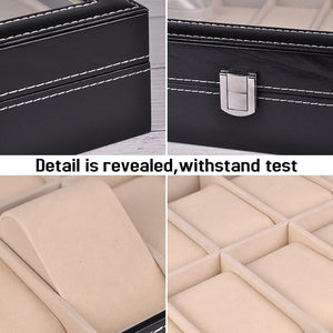 Leatherette Wrist Watch Display Box Organizer Storage Box Watch Holder