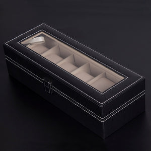 Leatherette Wrist Watch Display Box Organizer Storage Box Watch Holder