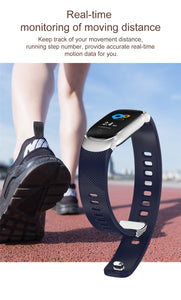 New Sports Waterproof Bracelet Band Unisex Fitness Tracker Smartwatch Metal Case Smartwatch