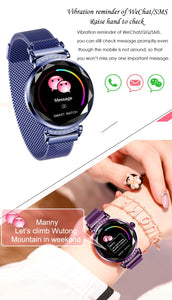 H2 New Luxury Smart Fitness Bracelet Women's Smart Wristband Muti-language