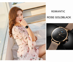 Top Brand Luxury Fashion Watch Steel Ultra-Thin Casual Wrist Watch Quartz Clock