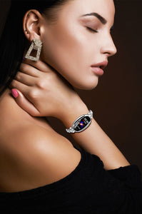 Women Girl Crystal Luxury Smart Watch Sport Bracelet  Watch For Android iOS Bracelet