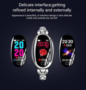 Women Girl Crystal Luxury Smart Watch Sport Bracelet  Watch For Android iOS Bracelet