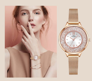 IBSO Luxury Women Set Earrings Necklace Watches 2019 New Fashion Stainless Steel Ladies Watches With Jewelry Set Gifts For Women