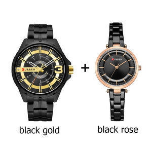 Curren Couple Watches For Lovers Stainless Steel Business Watch Women And Men Couple Watch Pair Wristwatch Relogio Feminino 2019