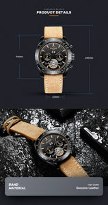 Mechanical Watch Men Automatic Hombre Luxury Brand Luminous Sport Leather